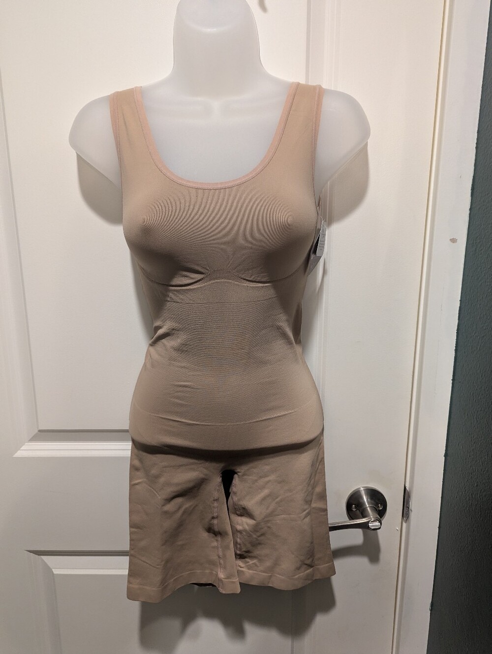 She Waisted Essential Tank Bodysuit - Nude M/L